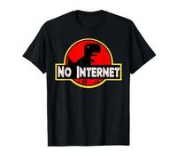 Drôle Nerdy No Internet Dinosaur Computer Science Professeur T-Shirt Graphique avec Valeur