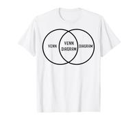 Drôle Nerdy Venn Diagramme de probabilité Statistiques Math Teacher T-Shirt Graphique avec Valeur