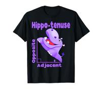 Drôle Nerdy Violet Hippoténuse Hippopotame Math Teacher T-Shirt