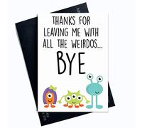 Drôle Neuf Job Carte, Coworker Leaving, Good Luck, Congrats Neuf Job Collègue Leaving Goodbye Leaving Job Drôle Carte Blague, Banta Bureau PC405