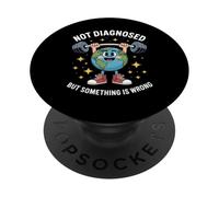 Drôle Non diagnostiqué dire santé mentale Humour Femmes Hommes PopSockets PopGrip Adhésif
