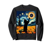 Drôle Nuit Étoilée Totale Eclipse Solaire Europe Espagne Islande Sweatshirt