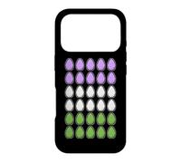 Drôle Oeufs de Pâques Pixel Art LGBT Genre QueerDrapeau Coque pour iPhone 17 Pro
