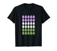 Drôle Oeufs de Pâques Pixel Art LGBT Genre QueerDrapeau T-Shirt Graphique avec Valeur