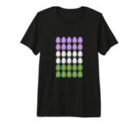Drôle Oeufs de Pâques Pixel Art LGBT Genre QueerDrapeau T-Shirt Haut de Gamme