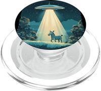Drôle OVNI Beams a Donkey Up for Galactic Fun and Aliens PopSockets PopGrip pour MagSafe