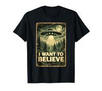 Drôle OVNI Dream I Want to Believe Alien Spaceship Conspiracy T-Shirt