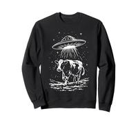 Drôle OVNI Vache Abduction Alien Space Style Vintage pour Homme Sweatshirt