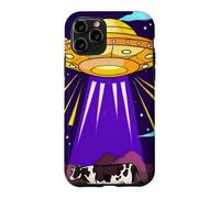 Drôle OVNI Vache Extraterrestre enlèvement Ciel Nocturne Coque pour iPhone 11 Pro