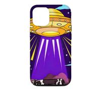 Drôle OVNI Vache Extraterrestre enlèvement Ciel Nocturne Coque pour iPhone 12/12 Pro