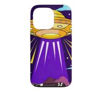 Drôle OVNI Vache Extraterrestre enlèvement Ciel Nocturne Coque pour iPhone 13 Pro
