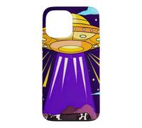 Drôle OVNI Vache Extraterrestre enlèvement Ciel Nocturne Coque pour iPhone 13 Pro Max