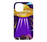 Drôle OVNI Vache Extraterrestre enlèvement Ciel Nocturne Coque pour iPhone 14