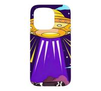 Drôle OVNI Vache Extraterrestre enlèvement Ciel Nocturne Coque pour iPhone 15 Pro