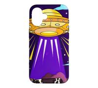 Drôle OVNI Vache Extraterrestre enlèvement Ciel Nocturne Coque pour iPhone 16