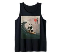 Drôle Panda Surf Dire Japonais Vague Meme Humour Japon Débardeur