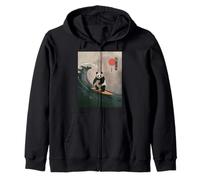 Drôle Panda Surf Dire Japonais Vague Meme Humour Japon Sweat à Capuche