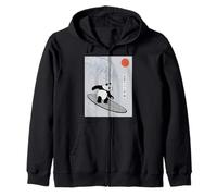 Drôle Panda Surf Dire Japonais Vague Meme Humour Japon Sweat à Capuche