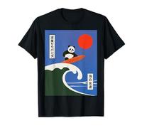 Drôle Panda Surf Dire Japonais Vague Meme Humour Japon T-Shirt