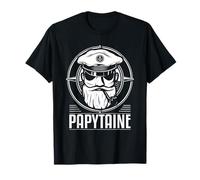 Drôle papa capitaine disant sesign papytaine T-Shirt