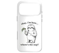 Drôle Paresseux Okay I'm Here Where's The Nap Graphique Coque pour iPhone 17 Pro Max