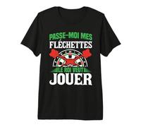 Drôle Passe Moi Mes Fléchettes Le Roi Veut Jouer T-Shirt Haut de Gamme
