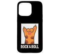 Drôle Patte de Chat Rock and Roll Amateur de Musique Maman Papa Enfants Coque pour iPhone 15 Pro Max