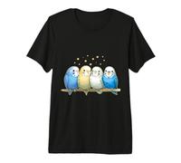 Drôle Perruches Oiseaux Drôle T-Shirt Haut de Gamme