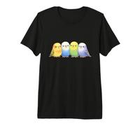 Drôle Perruches Oiseaux Drôle T-Shirt Haut de Gamme