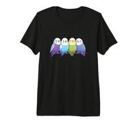 Drôle Perruches T-Shirt Haut de Gamme
