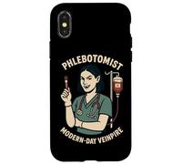 Drôle Phlébotomiste infirmière Vampire Sang Humour veine Blague Coque pour iPhone X/XS