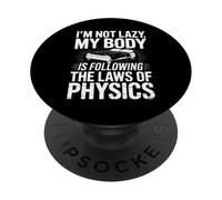 Drôle Physique et sieste Humour Science PopSockets PopGrip Adhésif