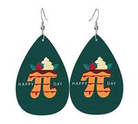 Drôle Pi jour spirale Pi Math 3.14 boucles d'oreilles en cuir PU larme filles mariage nuptiale