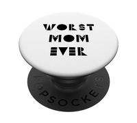 Drôle Pire Maman jamais fête des mères rétro Vintage mère PopSockets PopGrip Adhésif
