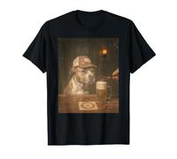 Drôle Pitbull Boire de la Bière Selfie Chien Vintage Maudit Meme T-Shirt