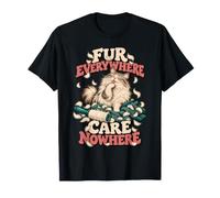 Drôle Poils Partout Aucun Souci Ami des Chats T-Shirt