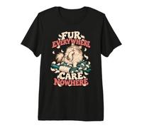 Drôle Poils Partout Aucun Souci Ami des Chats T-Shirt Haut de Gamme