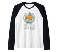 Drôle Poisson Rouge aileron de Requin Terreur des Profondeurs Manche Raglan