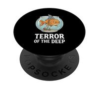 Drôle Poisson Rouge aileron de Requin Terreur des Profondeurs PopSockets PopGrip Adhésif