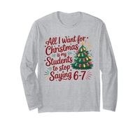 Drôle pour Professeur de mathématiques, Noël, Salle de Classe, Vacances, éducateur Manche Longue