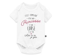 Drôle Princesse Et Corse À La Fois Body Manches Courtes Bébé Bio