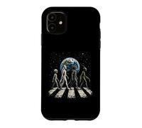Drôle Quatre espèces extraterrestres OVNI Divulgation Cosmique Space Walk Coque pour iPhone 11
