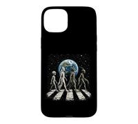 Drôle Quatre espèces extraterrestres OVNI Divulgation Cosmique Space Walk Coque pour iPhone 15 Plus