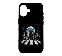 Drôle Quatre espèces extraterrestres OVNI Divulgation Cosmique Space Walk Coque pour iPhone 16