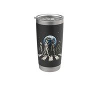 Drôle Quatre espèces extraterrestres OVNI Divulgation cosmique Space Walk Gobelet isotherme en acier inoxydable double paroi