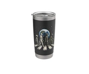 Drôle Quatre espèces extraterrestres OVNI Divulgation cosmique Space Walk Gobelet isotherme en acier inoxydable double paroi