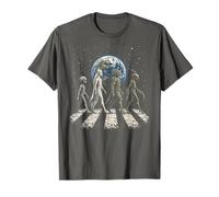 Drôle Quatre espèces extraterrestres OVNI Divulgation Cosmique Space Walk T-Shirt