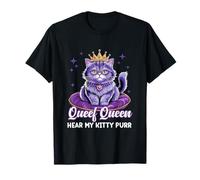 Drôle Queef Queen Cat, blagues Sales inappropriées T-Shirt