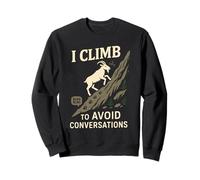 Drôle Randonnée Montagne Chèvre Introverti Plein Air Humour Solitude Sweatshirt
