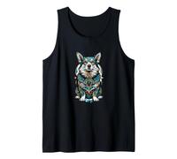 Drôle Regal Corgi Géométrie Sacrée Dicton Débardeur
